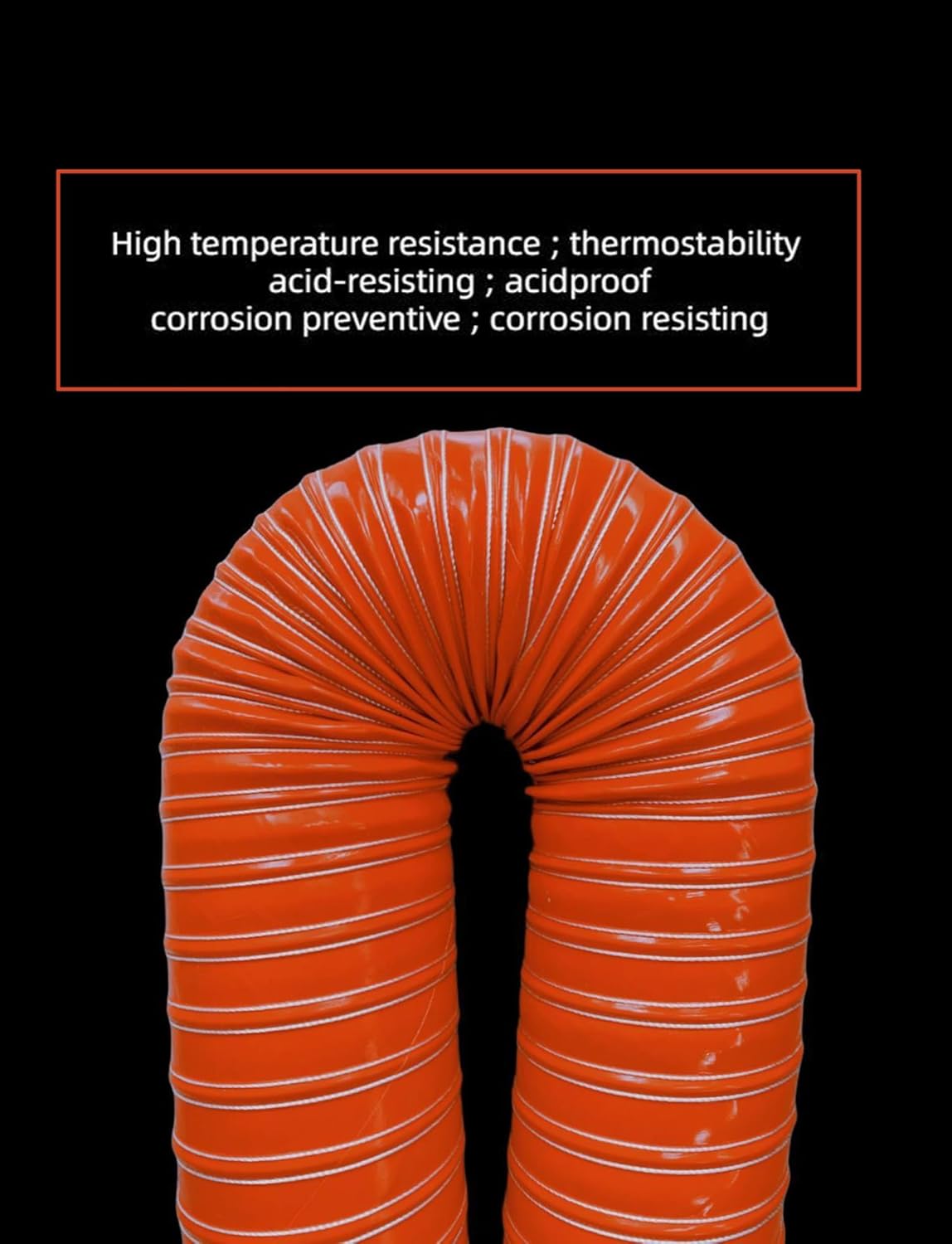 6.6ft Long Automotive Air Duct Hose,0.75-12 In Silicone Flexible Cooling Ducting, High Heat Brake Exhaust Hose for Car, Garage, Dryer Air Program(220mm/8.66 in)