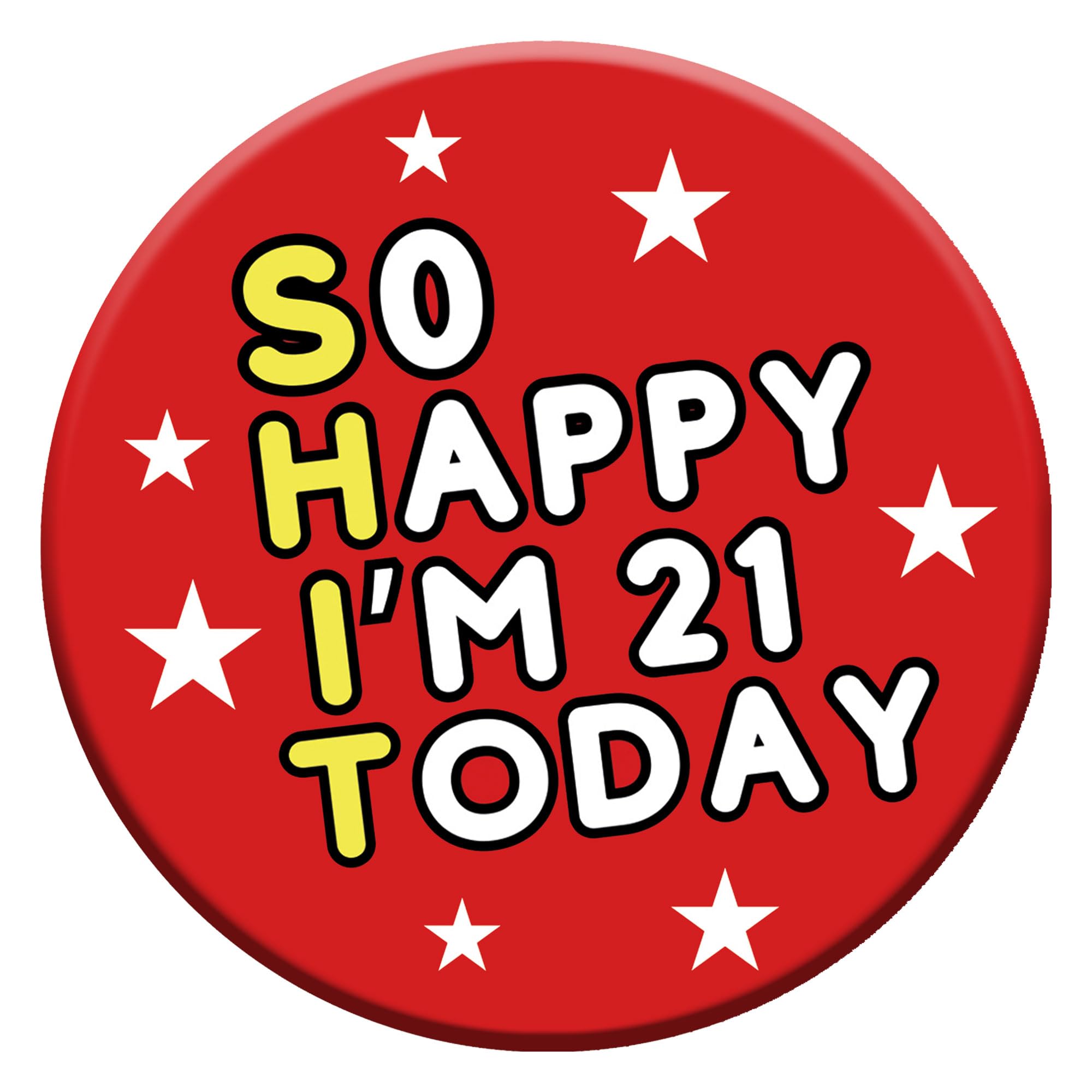 Birthday Badge 76mm With Metal Back - 5