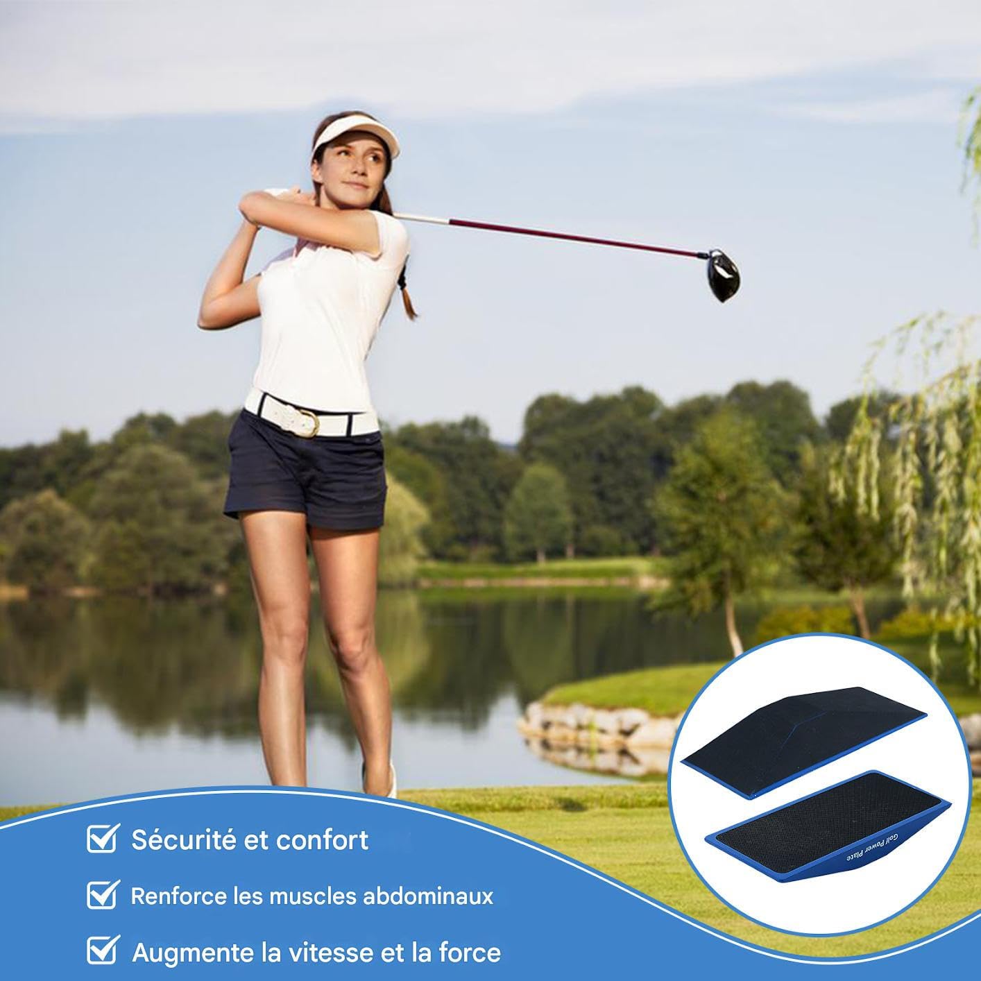 Golfowa deska obciążeniowa, deska do balansowania golfa dla początkujących | Poprawa stabilności Sprzęt sportowy dla początkujących