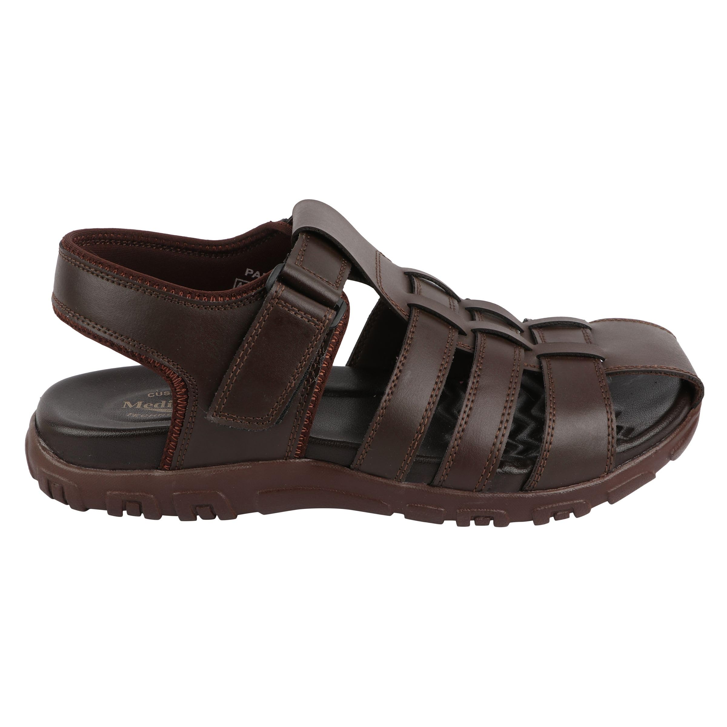 Medifeet Mens Peek-a-Toe Fisherman Sandals (BROWN, numeric_6) (B0C81QSS1X) Amazon Price History, Amazon Price Tracker