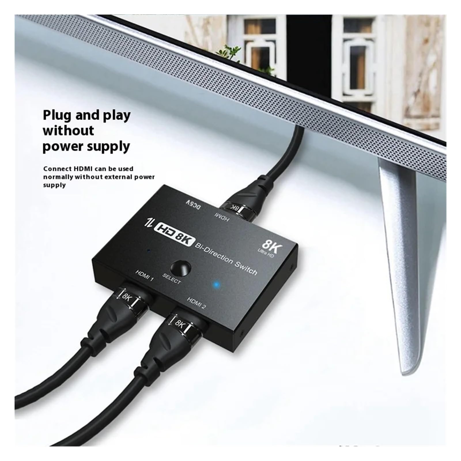 Conmutador bidireccional 2.1 for HD uno en dos dedicado 4K120Hz 8K60Hz Conmutación Fluida
