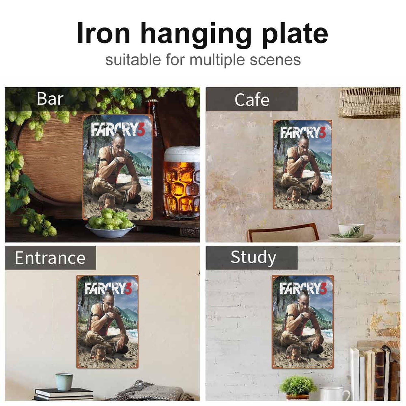 Amazon.com: Far Cry 3 Game Poster Vintage Style Metal Sign Game