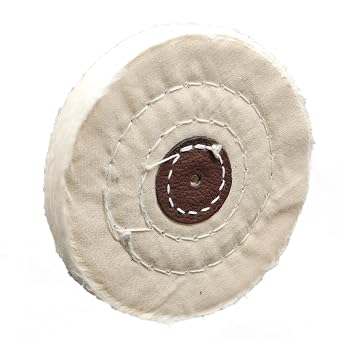 2PCS Polishing Tools, Polishing Wheels, Cotton Polishing Wheel 4 Inch 50 Ply, Cotton Sewn, 4mm Shaft Hole, for Metal, Jewelry, Ceramics, Glass, and MoreWhite Cloth