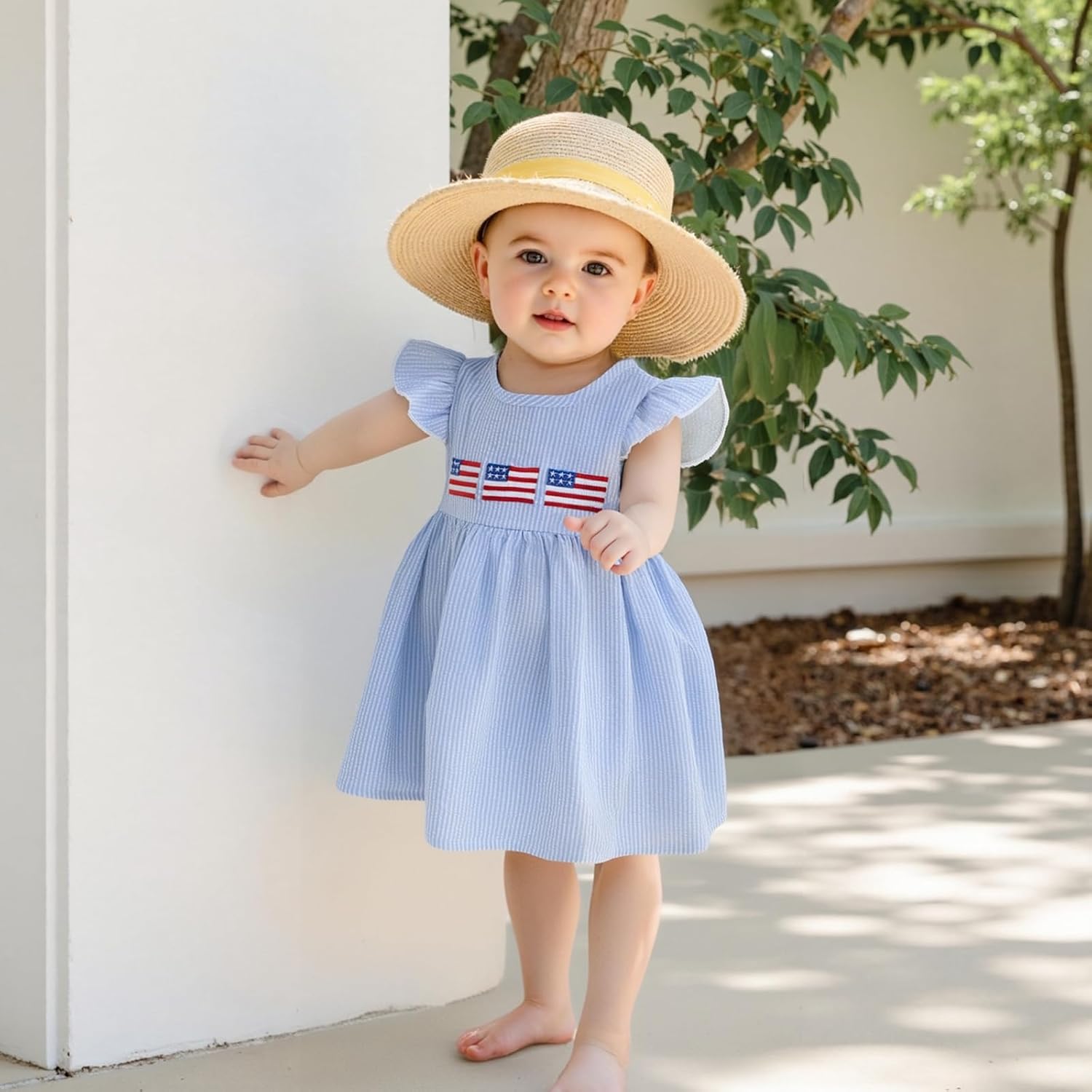 Toddler Baby Girl Halloween Outfit Pumpkin Plaid Dress Embroidery Smocked Dresses Kids Halloween Dress for Girls - Image 3