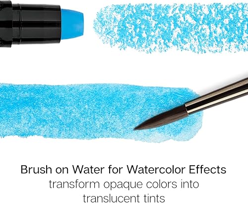 Miniatura 4 de KINGART Juego de barras de gel pastel, pigmentos de artista, 24 colores únicos, solubles en agua, cremosos e inodoros, uso en papel, madera, lienzo