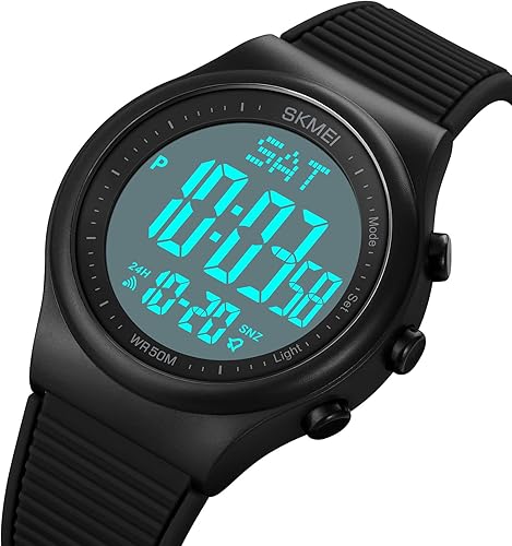 Miniatura 10 de CakCity Reloj digital para mujer cronómetro resistente al agua relojes deportivos para hombres y mujeres unisex correa de goma para exteriores reloj