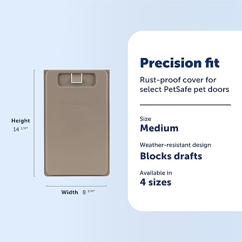 Miniatura 3 de PetSafe Cubierta de puerta para mascotas con panel de cierre, restringe el acceso de las mascotas, cubierta de plástico duradera, a prueba de óxido,