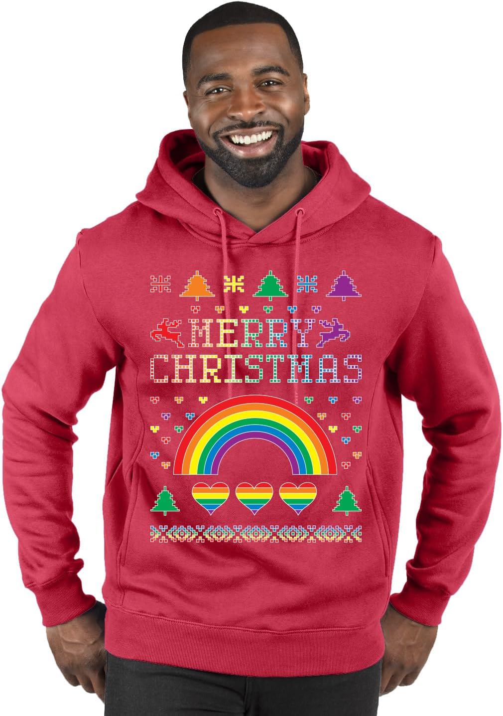 Wild Bobby Ho-Ho-Ho Homo LGBTQ Pride Ugly Christmas Sweater Unisex Crewneck Sweatshirt