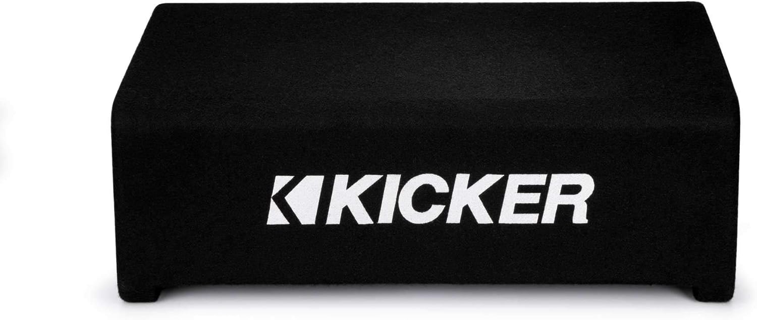 KICKER 12" Comp Subwoofer in Down Firing Enclosure with Amplifier & Wire Kit