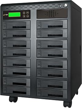 Acumen Disc 1 to 15 Hard Drive Duplicator - 18GB/Min - Standalone Copier and DOD Compliant Sanitizer/Eraser for Multiple SATA 3.5 HDD Disk & 2.5 SSD Solid State Drives 300MB/Sec H15-SATA2