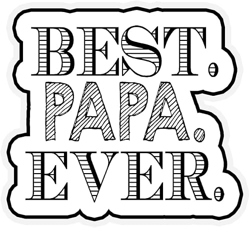 Best Papa Ever - Calcomanía de vinilo de 6 pulgadas para portátiles, botellas de agua, automóviles, cuadernos y más, duradero, impermeable,