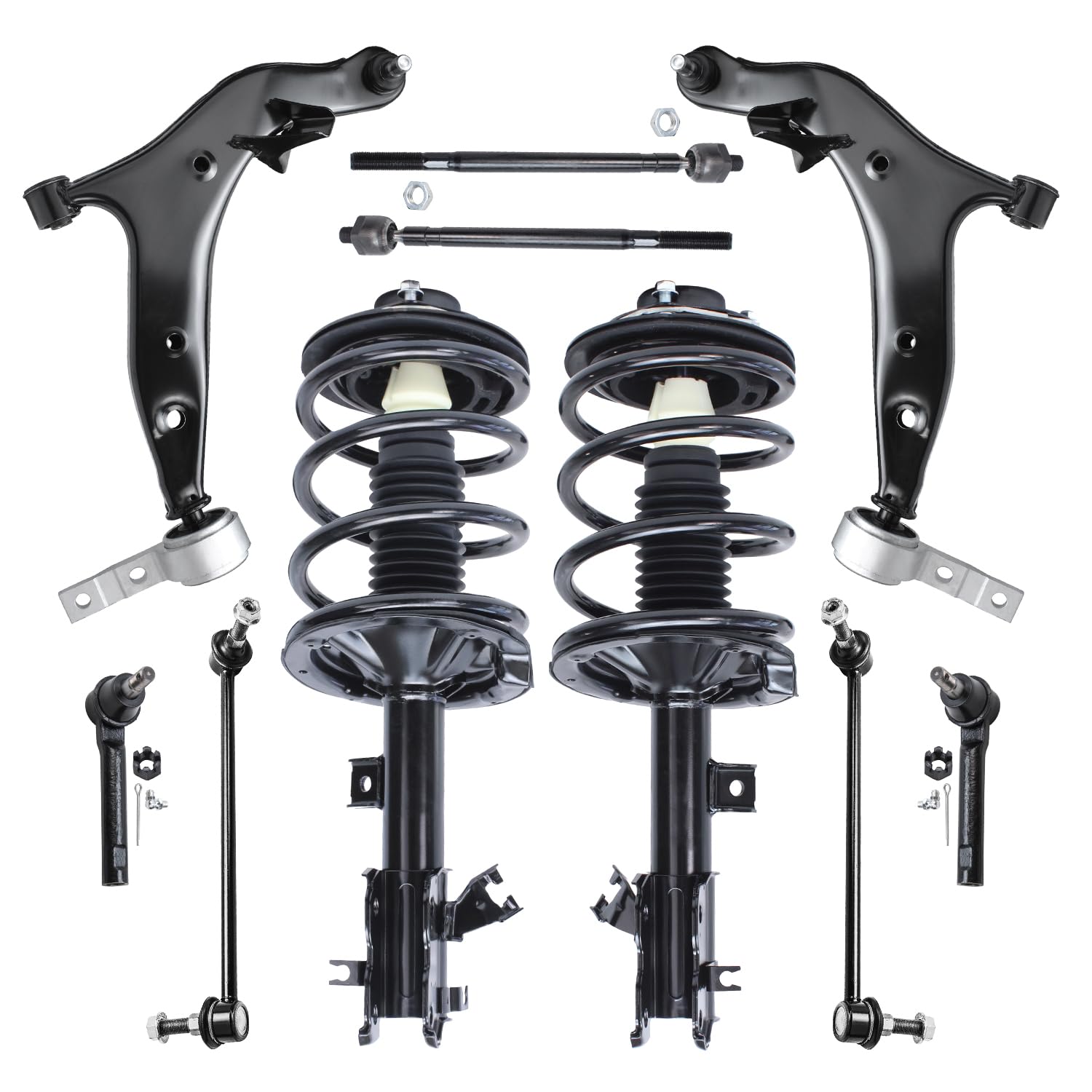 Detroit Axle - 10pc Front End Control Arms Kit for 04-09 Nissan Quest, 2