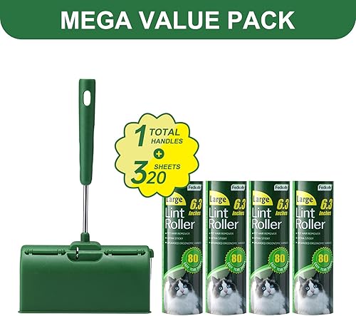 Miniatura 2 de Rodillos grandes para pelusas de pelo de mascotas muebles extra pegajosos removedor de pelo para gatos y perros alfombra de ropa de lavandería 63