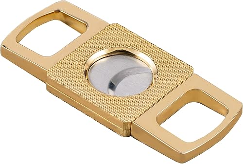 Prestige Import Group - Cortador de guillotina de gama alta texturizado - Corta hasta 62 anillos de calibre - Color dorado