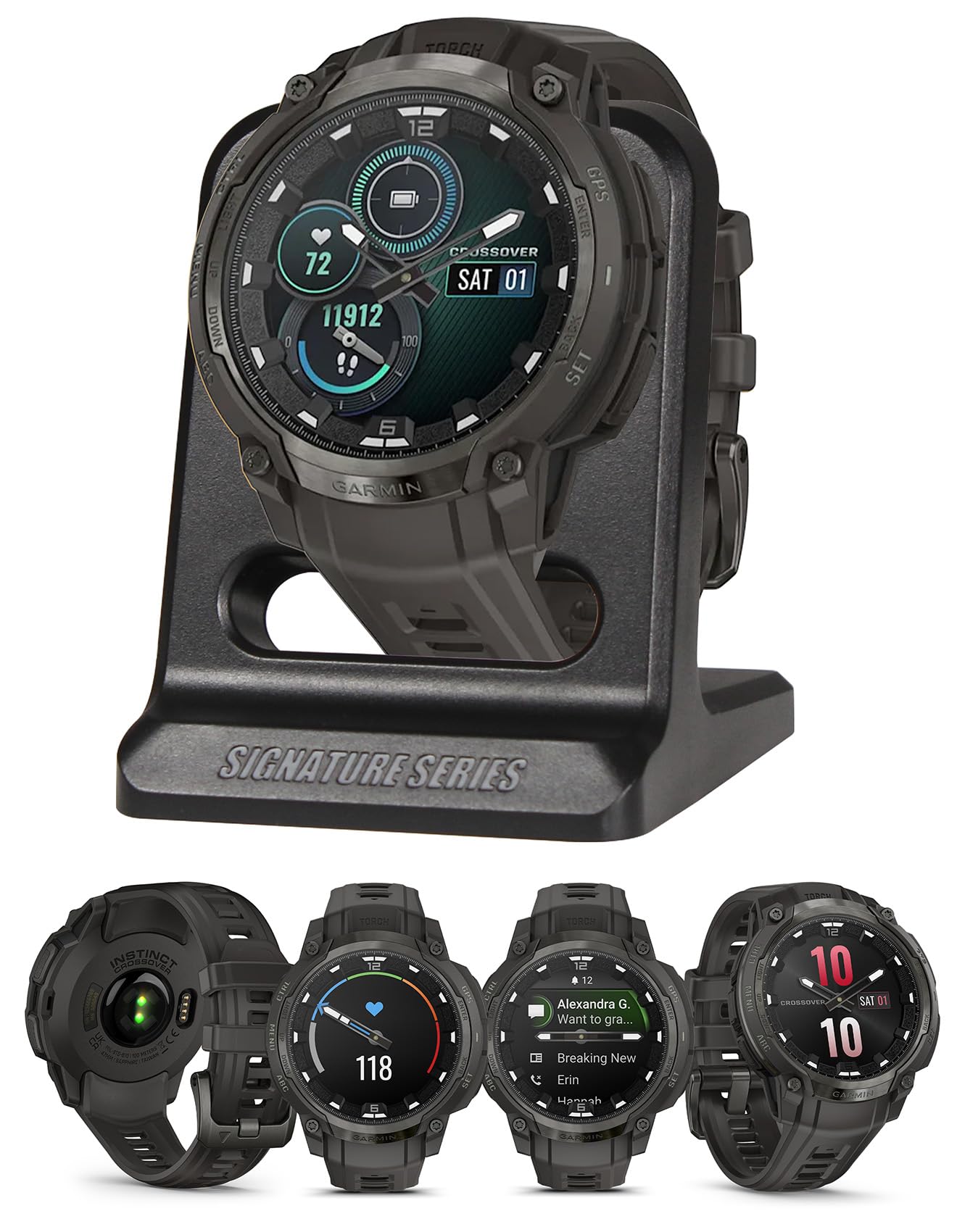 Amazon.com: Garmin Instinct Crossover AMOLED, Rugged Hybrid GPS