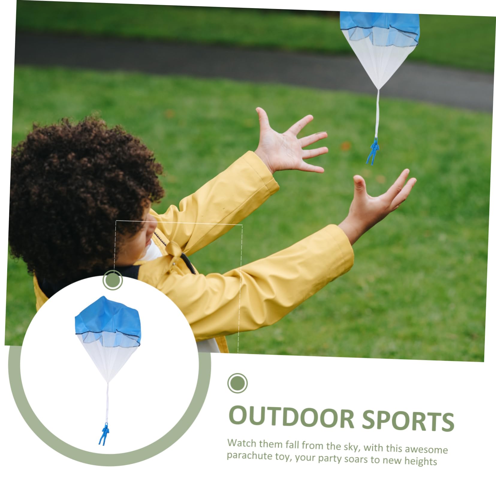 HANABASS Educational Parachute Toy for Kids 6pcs Mini Soldier Parachute Toys for Boys Creative Simulation Game Random Style