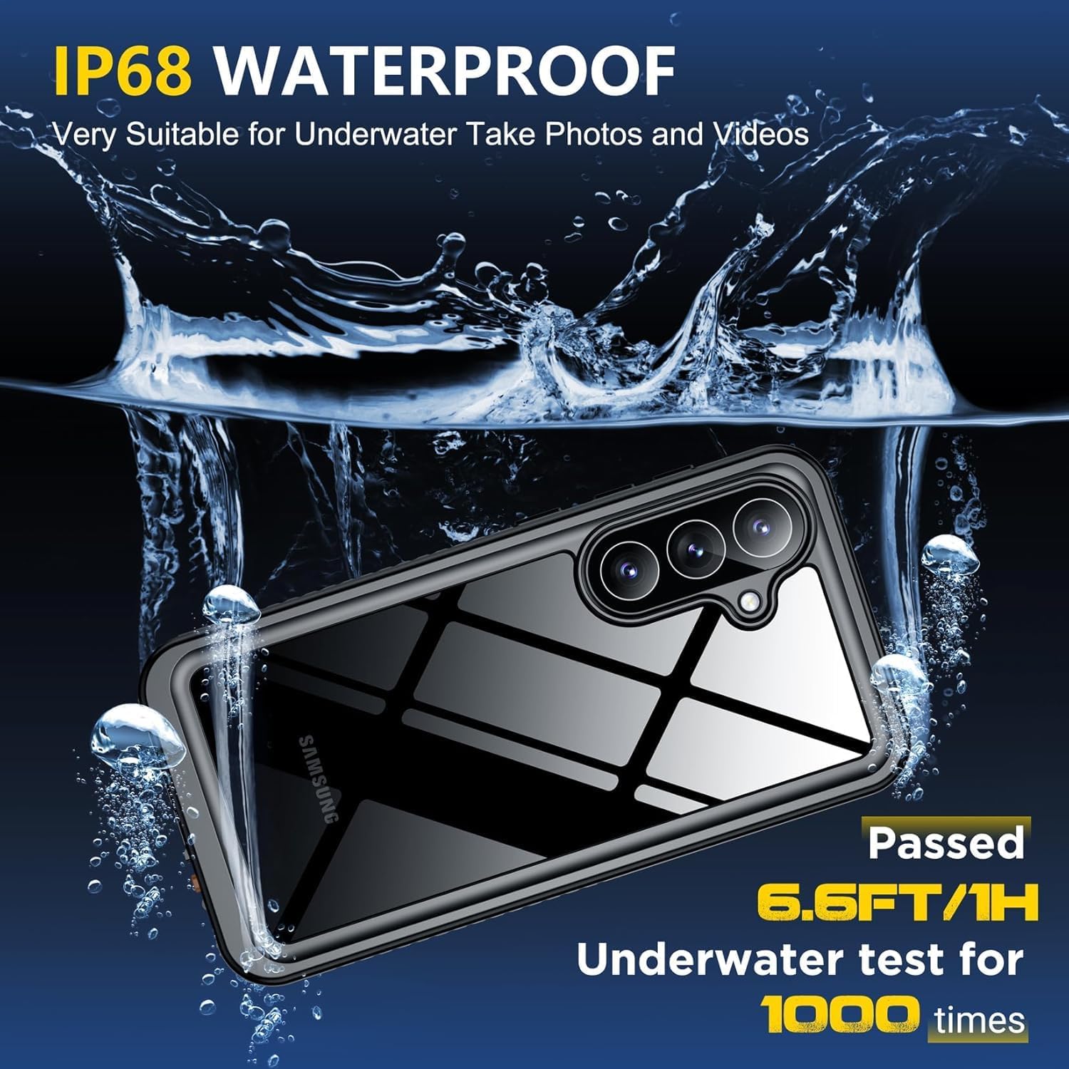 Upgraded for Samsung Galaxy S26 Case Waterproof,Built-in Screen & Camera Lens Protector[IP68 Underwater] [Military Grade Shockproof] Full Body Protection Phone Case,Green/Clear thumbnail