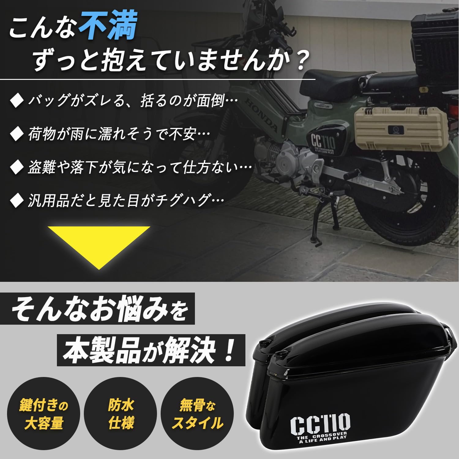 Amazon | Kagura motors クロスカブ110 CC110 JA45 JA60 パニアケース