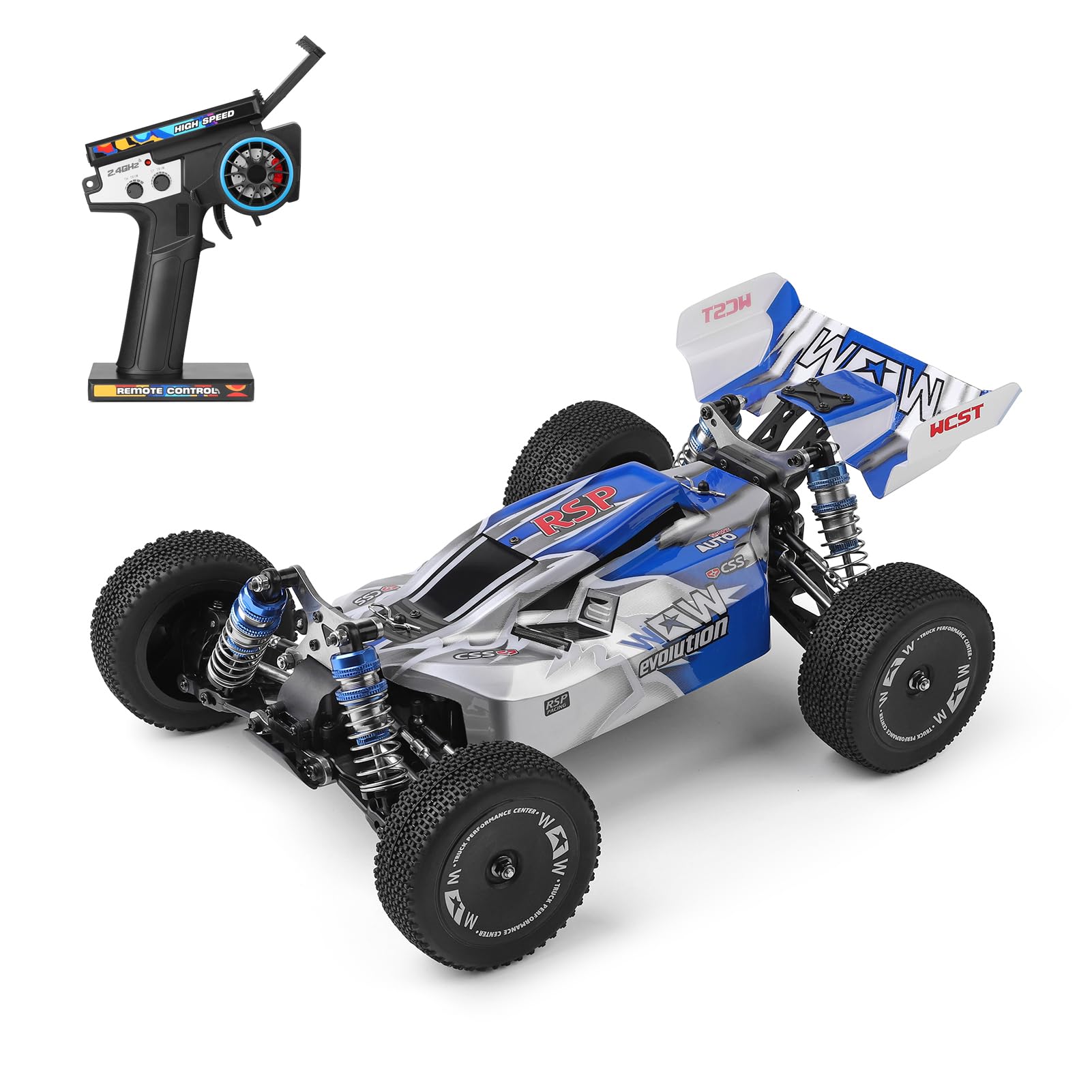 HUIOP 144011 Coche de Control Remoto 1/14 2,4 GHz 65 KM/H Coche Todoterreno de Alta Velocidad Vehículo 4WD Regalos para Adultos,Coche teledirigido 4WD