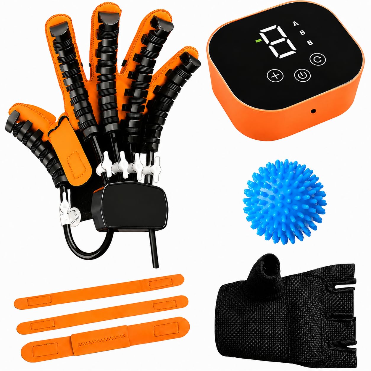 Robotic Hand rehabilitation Glove Both hands Finger Rehabilitation Trainer Robot Gloves, Therapy Equipment For paralysis Recovery Equipment (Right Hand, Large)-image-6