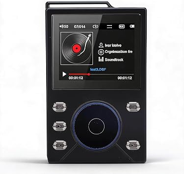 Dpofirs Bluetooth 5.4 HiFi MP3 Player, Lossless Digital Audio Music Player, 2.4 Inch Display Screen 128GB Micro Memory Card