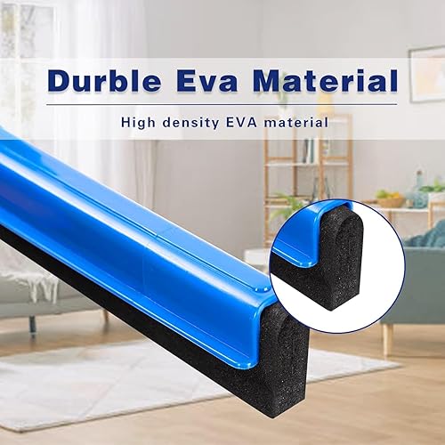 Miniatura 3 de Escoba mágica de 18 pulgadas con mango de aluminio ajustable de 43 pulgadas, escoba mágica ligera para piso, garaje, patio, ducha, baño, baldosas de