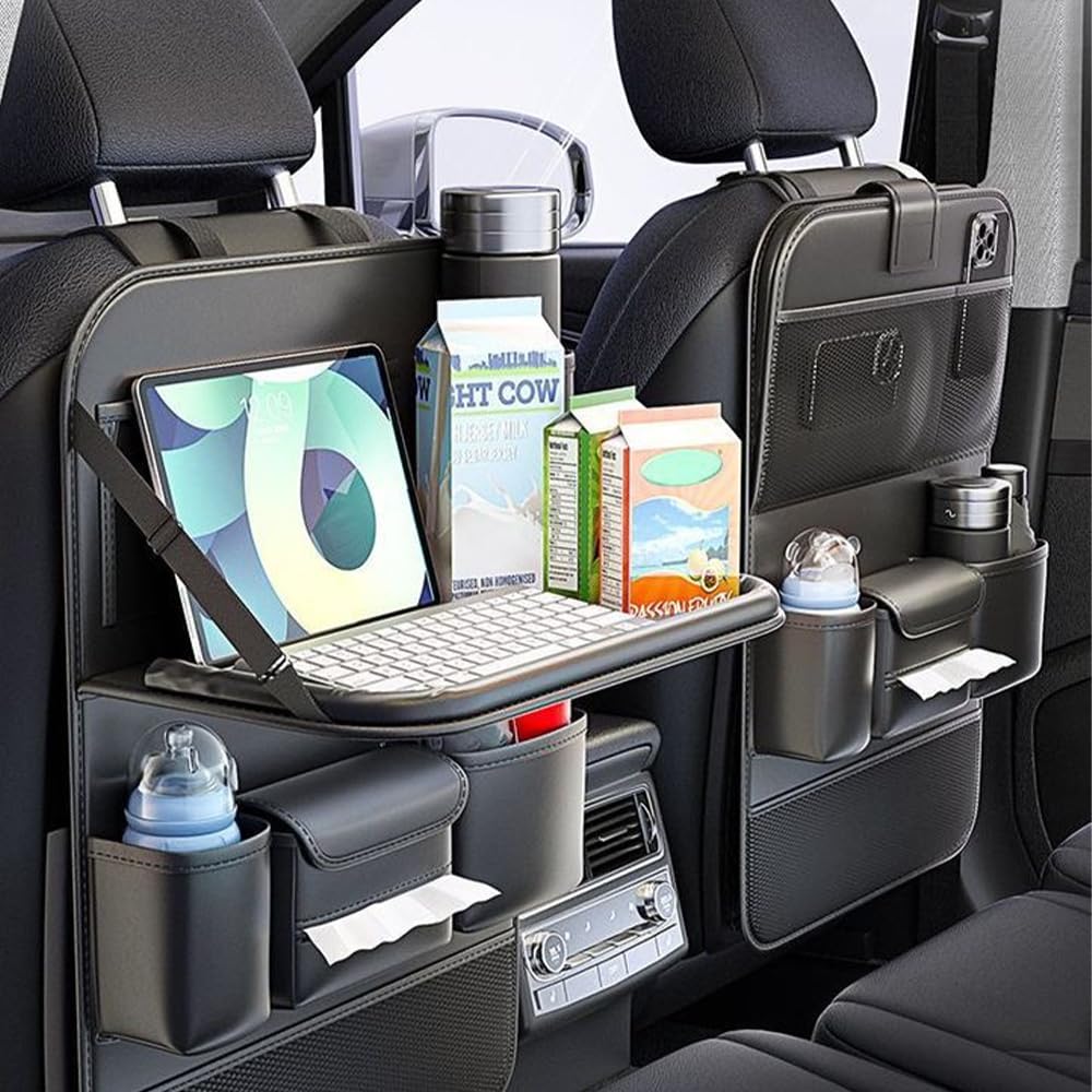 Wenineties Normal 2X Car Seat Organizer Kick Mats For Skoda Citigo 5-Türer 1 (I) I 2012-2019, Dining Table Backrest Bag Foldable Storage Pocket Back Seat Travel Accessories