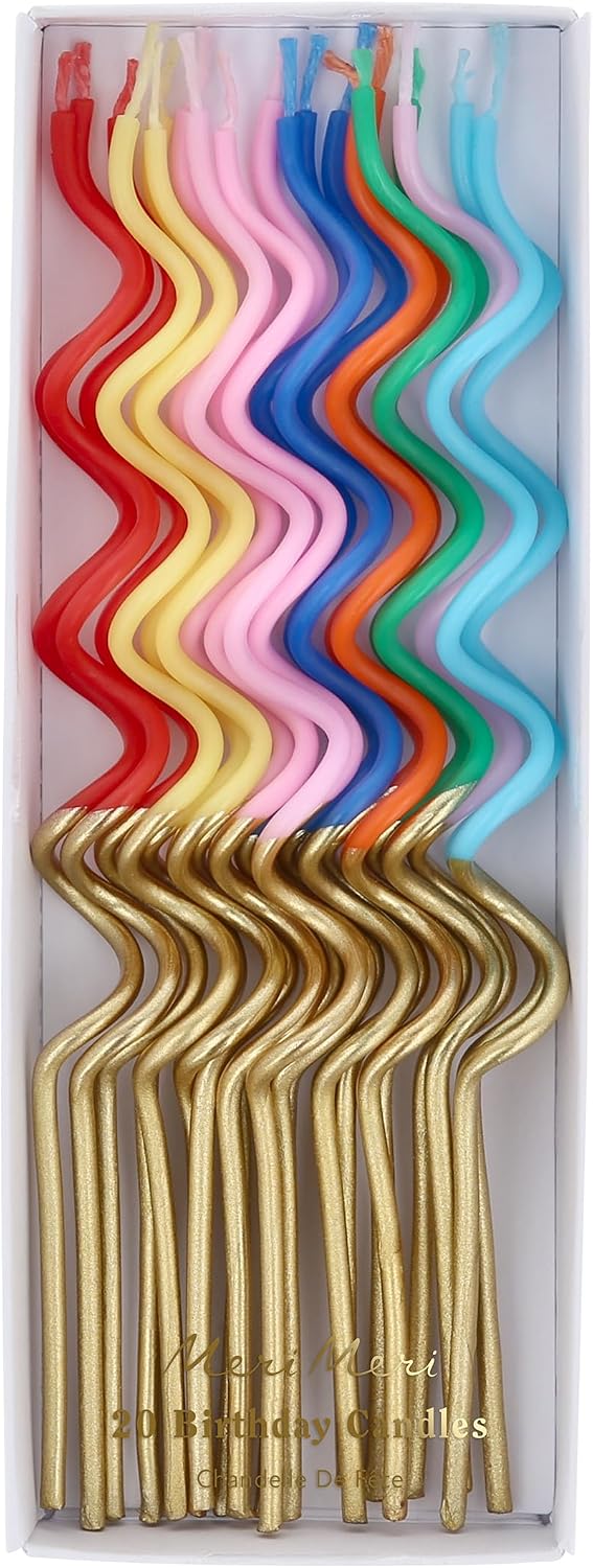 Meri Meri Swirly Tall Cake Candles (Pack of 20)
