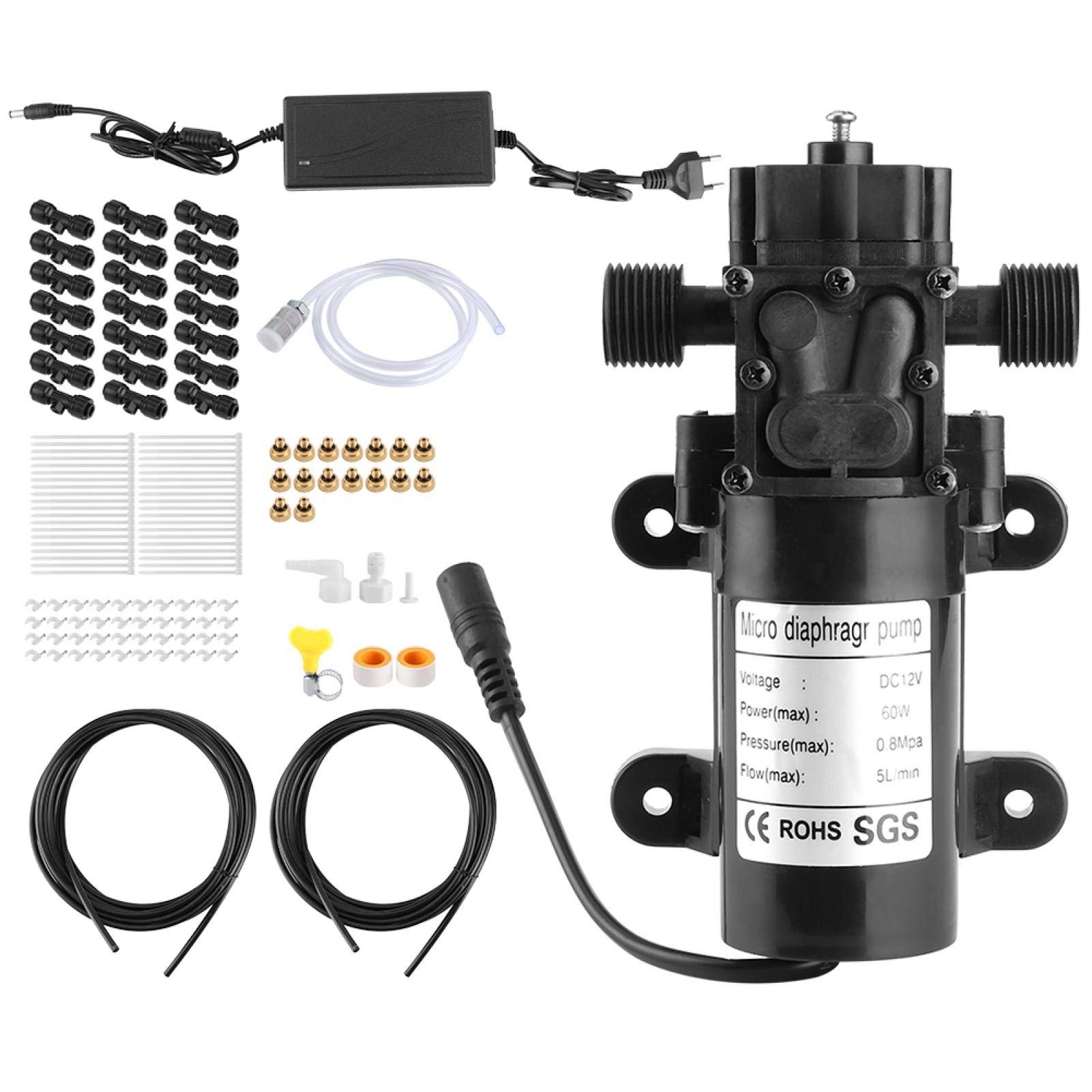 Sistema di nebulizzazione, Sistema di raffreddamento a spruzzo Ugelli Sistema di nebulizzazione Raffreddamento Kit sistema di irrigazione Accessori da giardino Nebulizzatori per terrazze