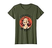 Redhead Makes Me Happy Typography Design T-Shirt