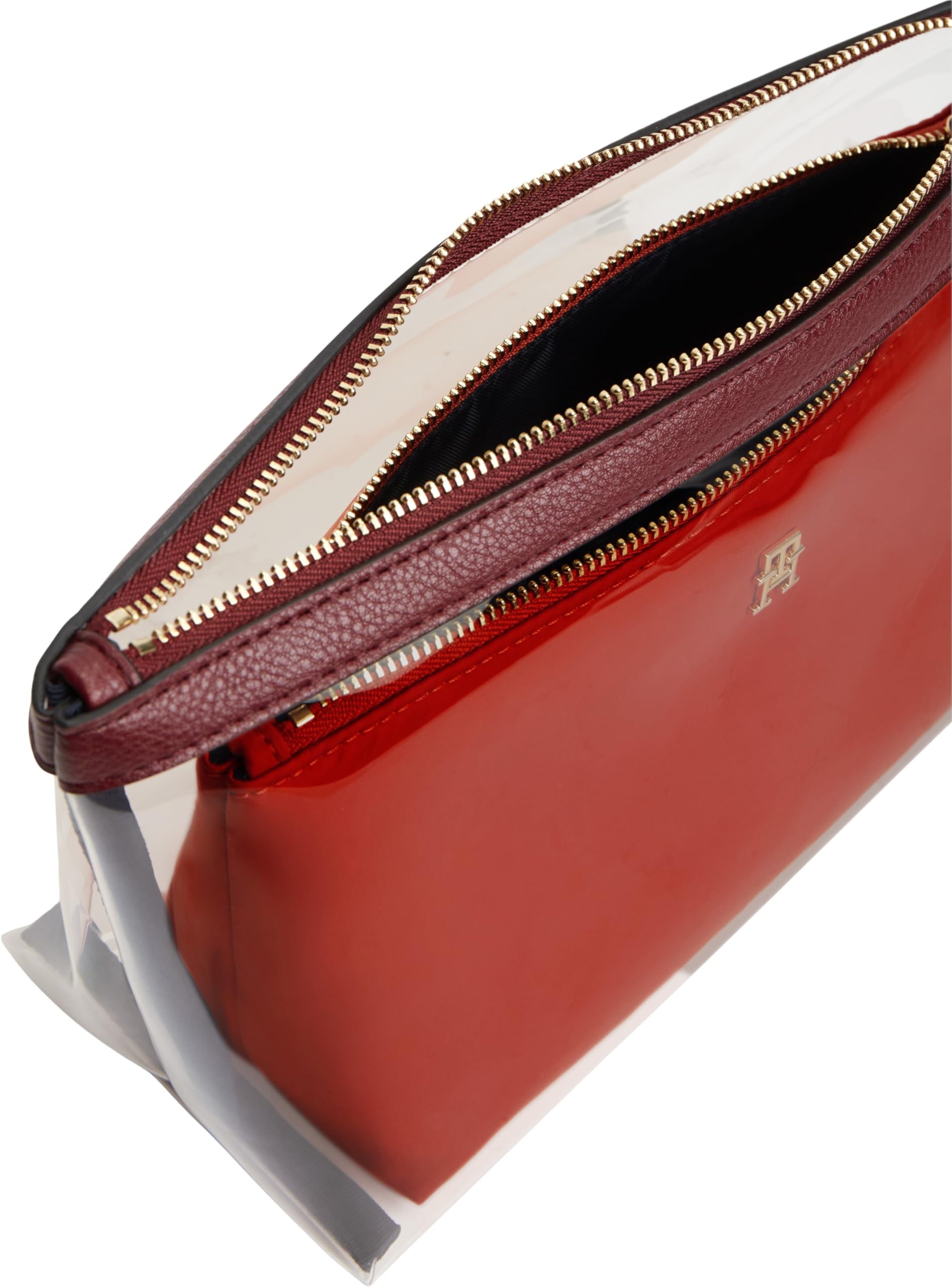 Tommy Hilfiger Women Th Icon Kulturbeutel, Nylon, AW0AW18709, andere kleine Accessoires, Orange, Einheitsgröße