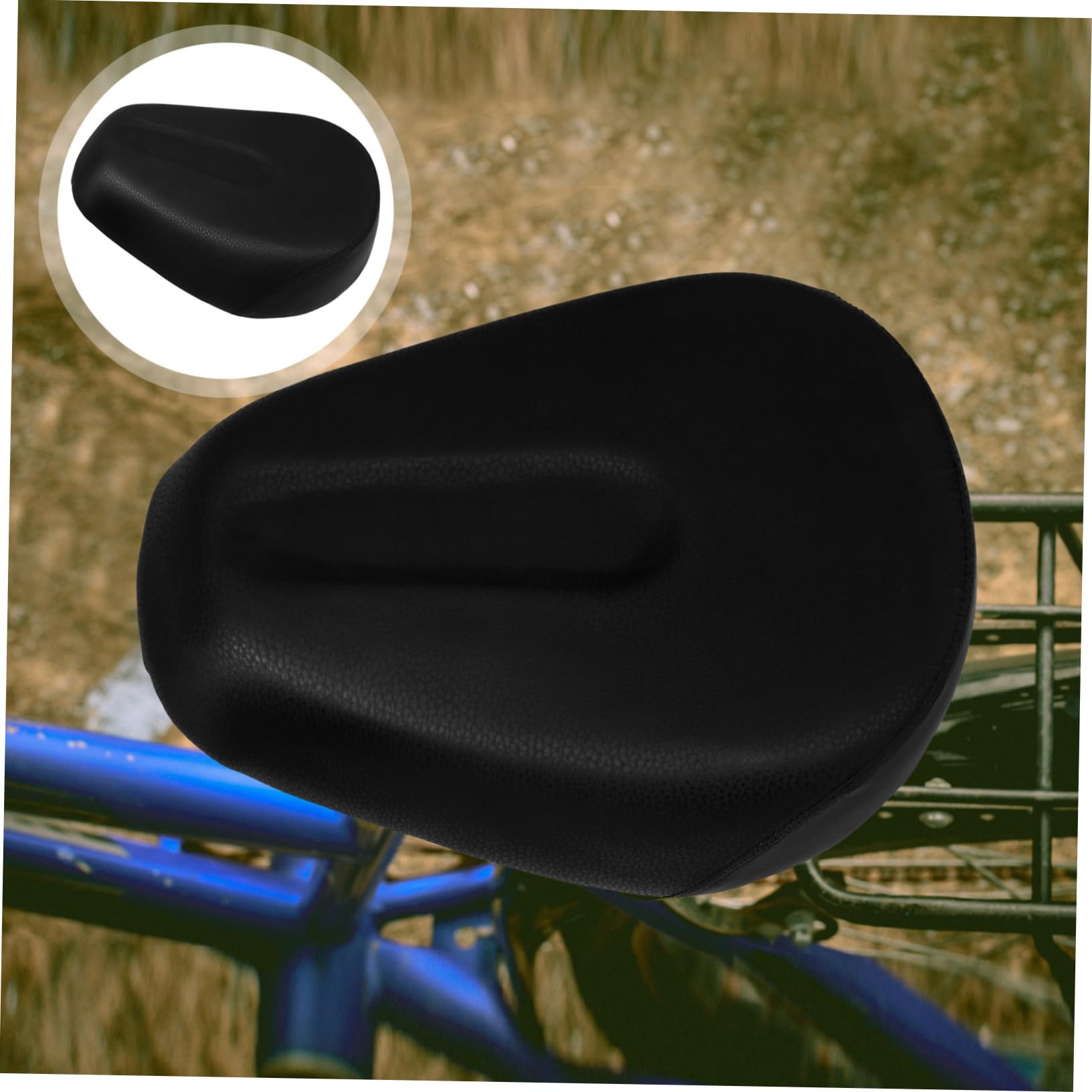 Mipcase Bicicletta Elettrica Comoda Doppia Molla e Imbottitura in Pu, Sedile Sicuro e Resistente in Ferro per Adulti e Adolescenti, Adatta a Bici Elettriche Nere