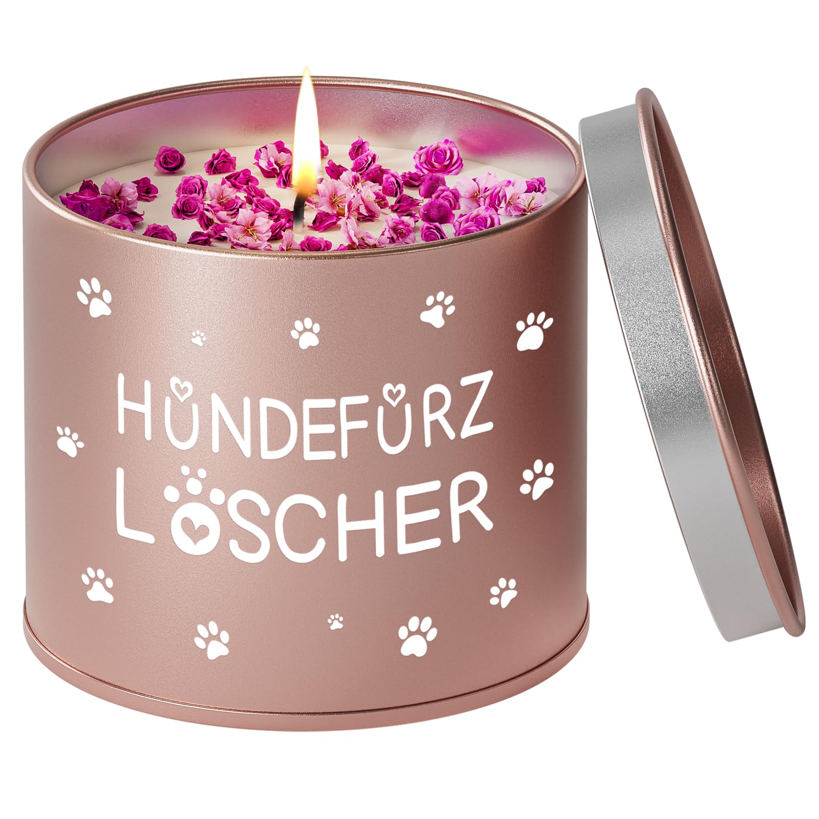 PRSTENLY Geschenke für Frauen, 9OZ Duftkerze Mit Spruch - Hundefurz Löscher, Lustiges Geschenk für Frau Freundin Hundebesitzer Hundemama zum Geburtstag Weihnachten, Geburtstagsgeschenk für Frauen