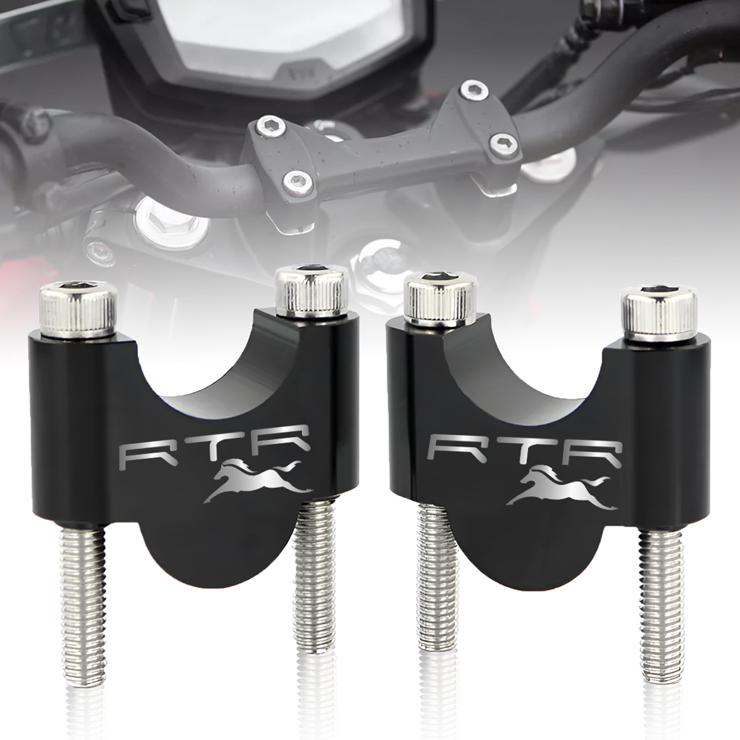 OBEROI'S TRADERS Bike Handlebar Riser | Handle Height Raiser Clamp Kit | Enhanced Comfort and Control | Compatible with Apache RTR 160 4V-picture-35