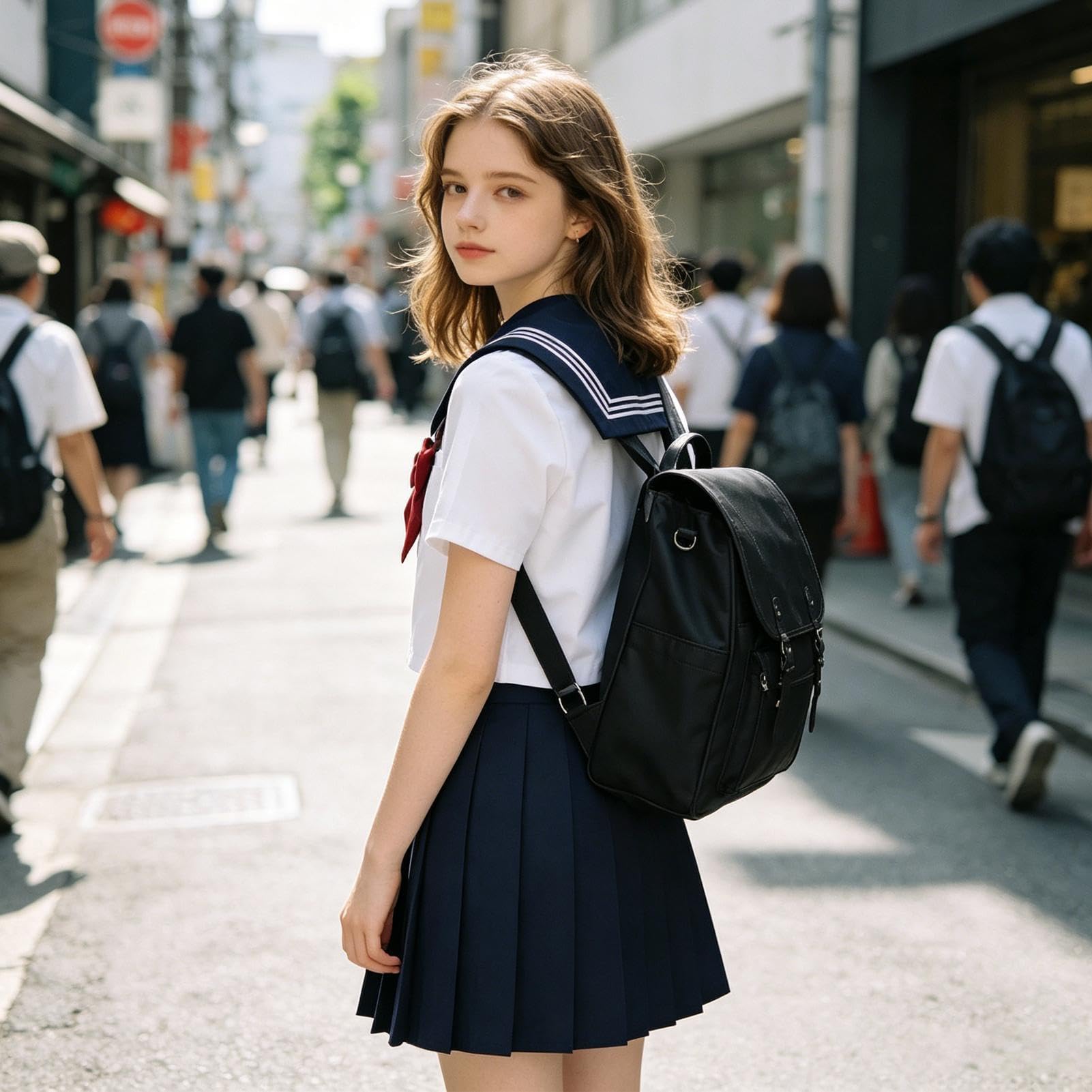 Japoński mundur marynarski - tradycyjny plisowana spódnica garnitur - żeglarska sukienka cosplay mundurek szkolny - dla młodzieży, dzieci, studentów, entuzjastów, na przyjęcie urodzinowe