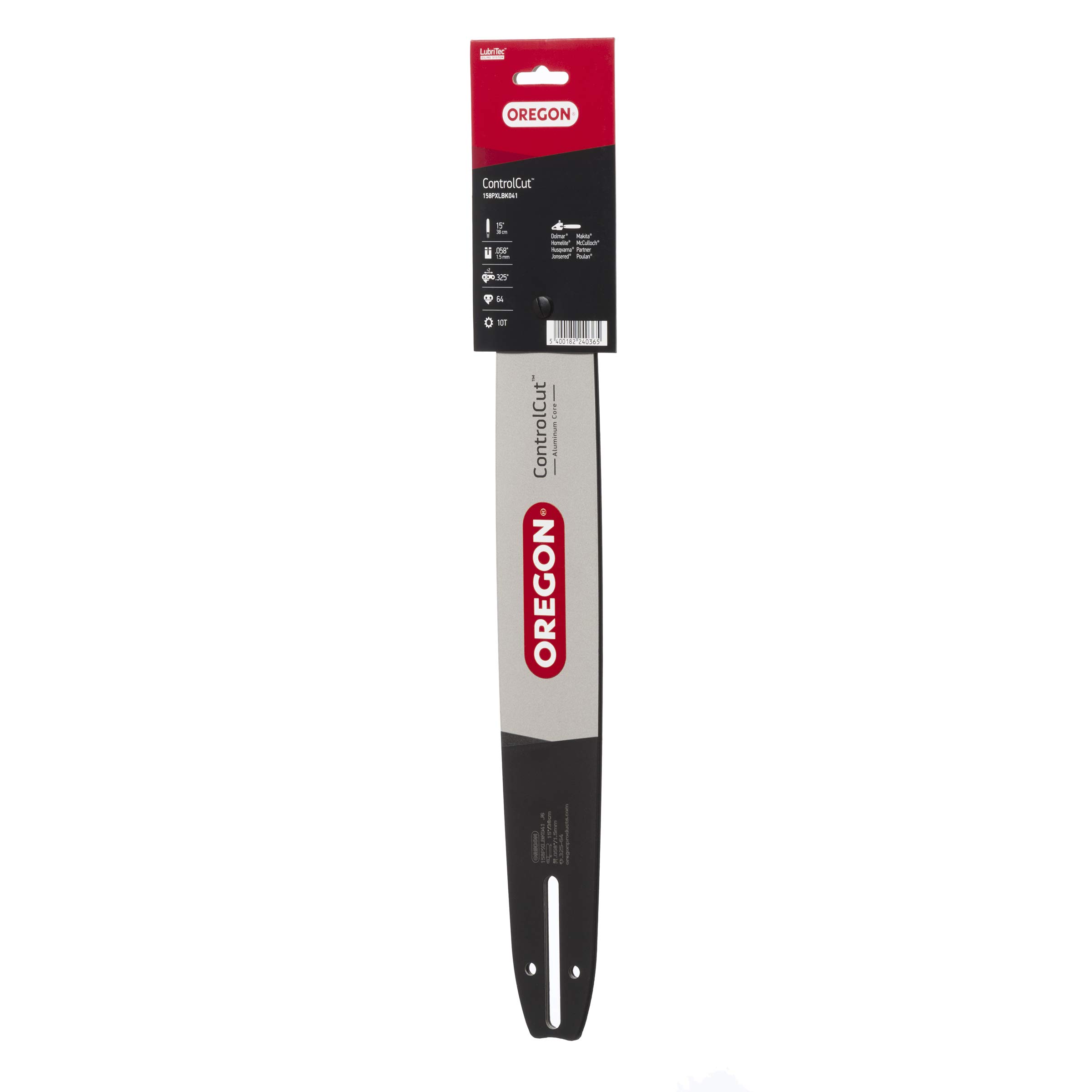 Oregon 158PXLBK041 Barra de guía de Motosierra Profesional Controlcut de 15 Pulgadas con Soporte de Motor K041