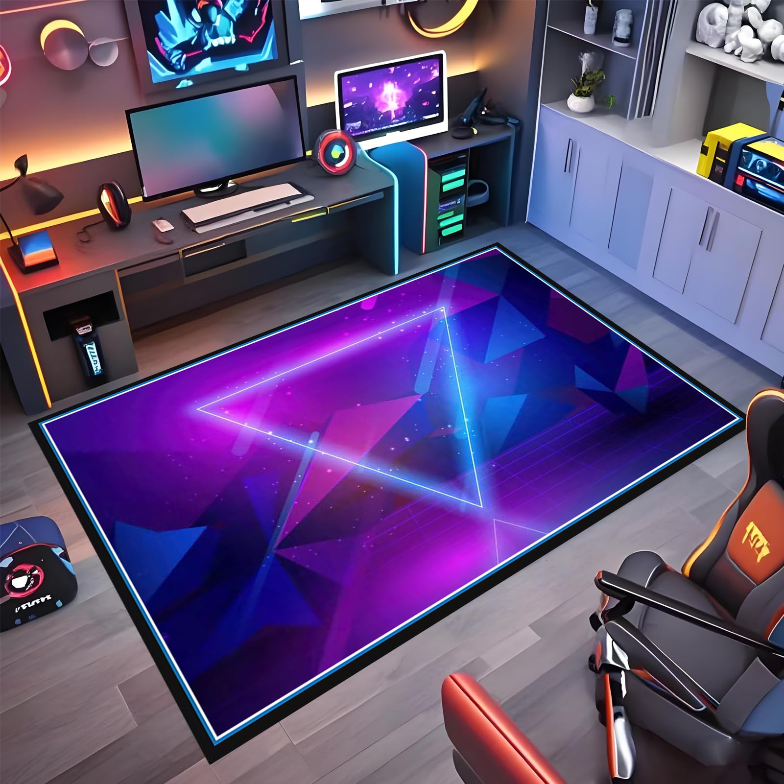 Wuzqju Gaming Chair Mat Non Slip 90 x 120 cm Chair Mat Office Chair Mat for Hard Floor Gaming Chair Mat Low Pile Desk Chair Mat Multi-Purpose Hard Floor Protector Chair Mats for Home and Office