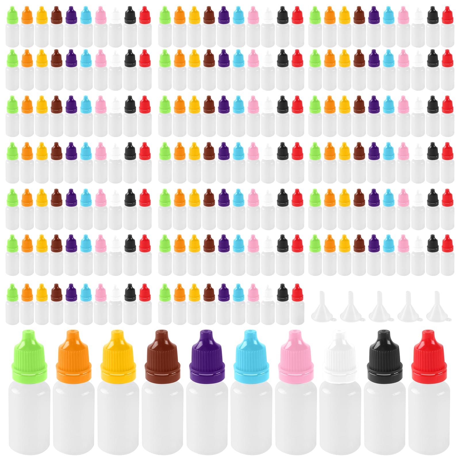 Flacon compte-gouttes pour la maison et le travail, fioles plastique rechargeables de voyage