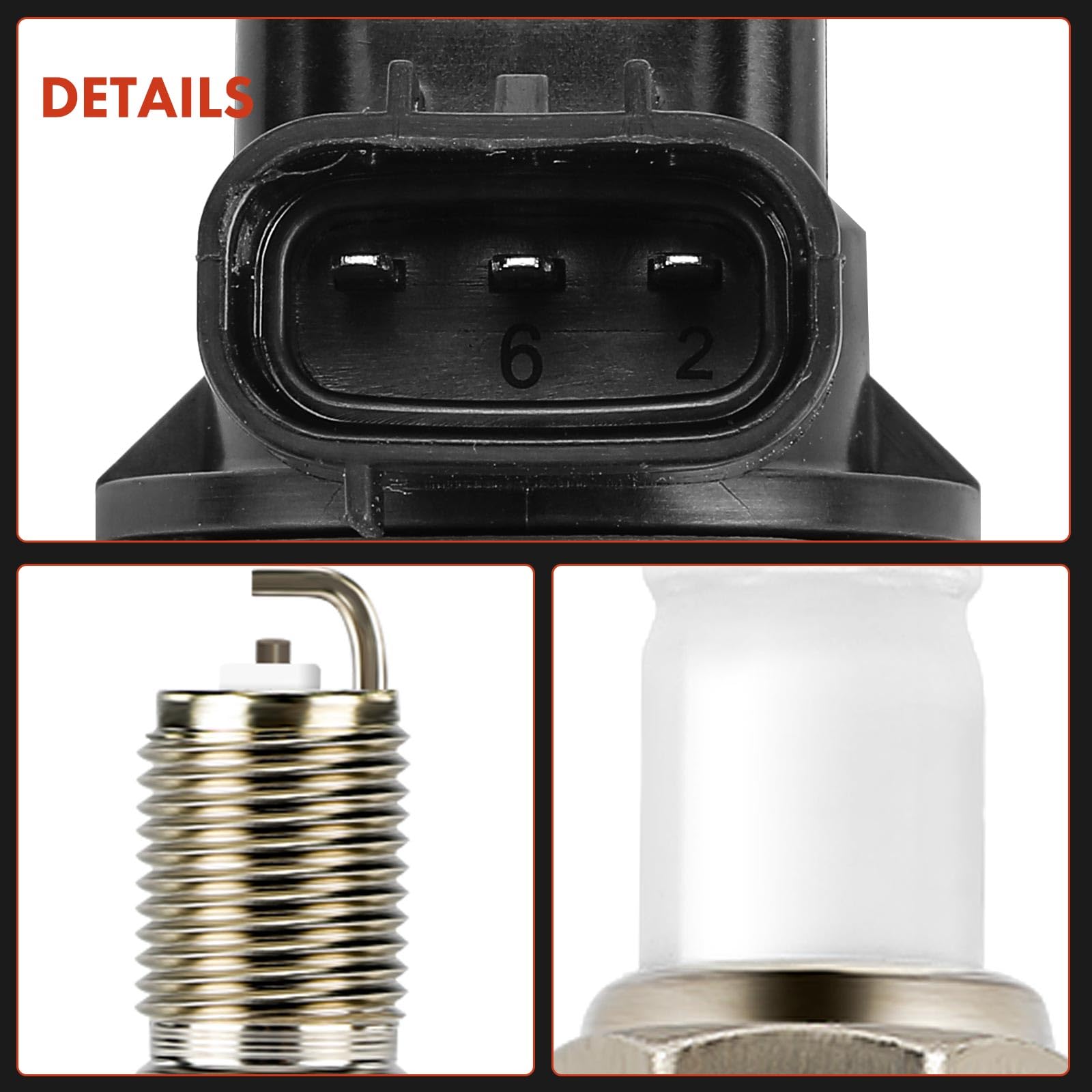 Frankberg 4 bobine di accensione + 4 candele a 3 Poli 3340051K51 | Compatibile con: Grand Vitara II JT TD TE, Kizashi FR, SX4 EY G.Y, Swift IV FZ NZ