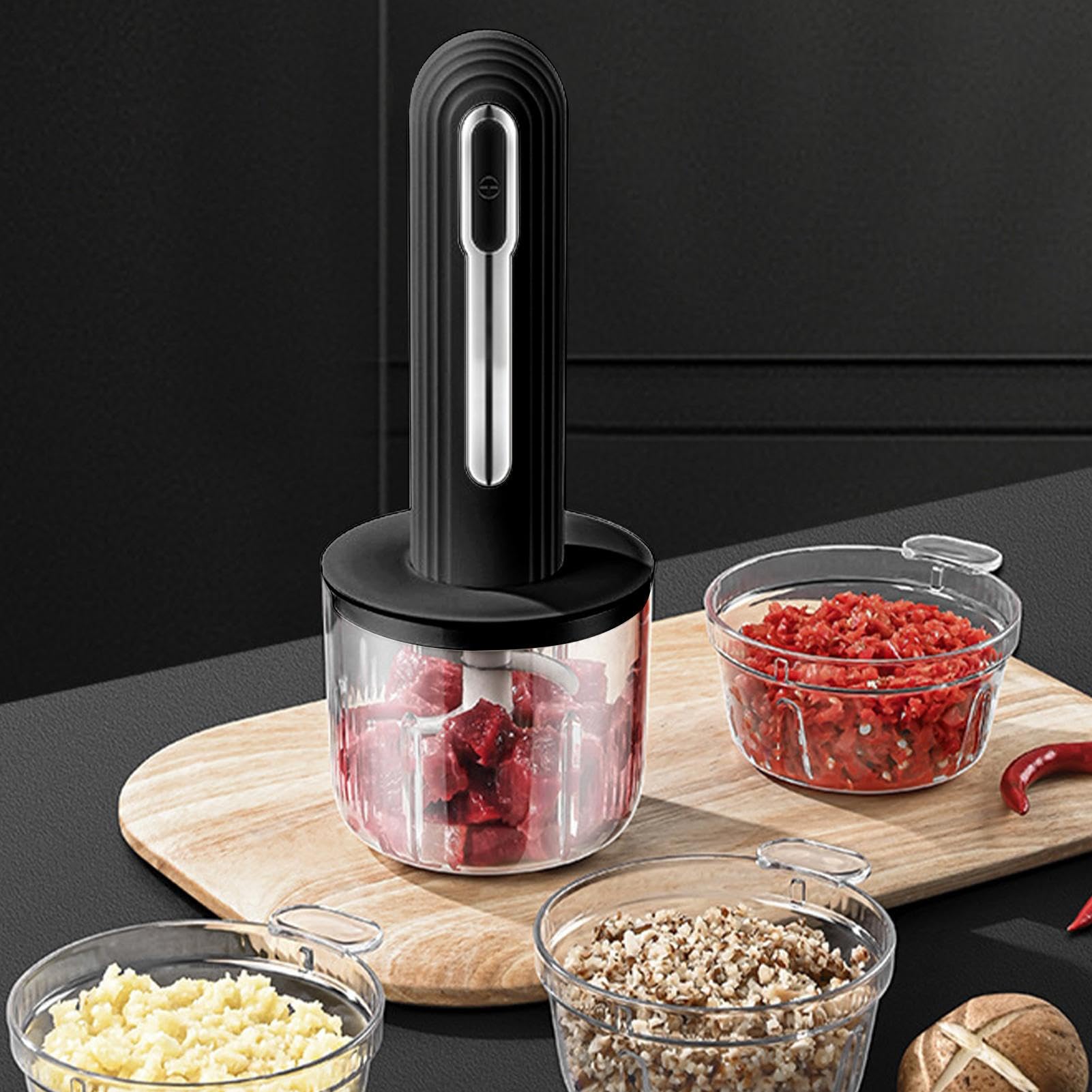 Coupe-ail électrique rechargeable USB - Portable sans fil pour salades, aliments, légumes, oignons, viandes