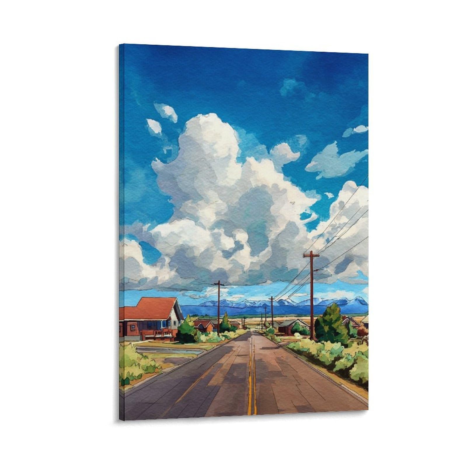 ZBBGGOZ Hurricane Posters 24x36inch(60x90cm) Vintage Watercolor Canvas Art