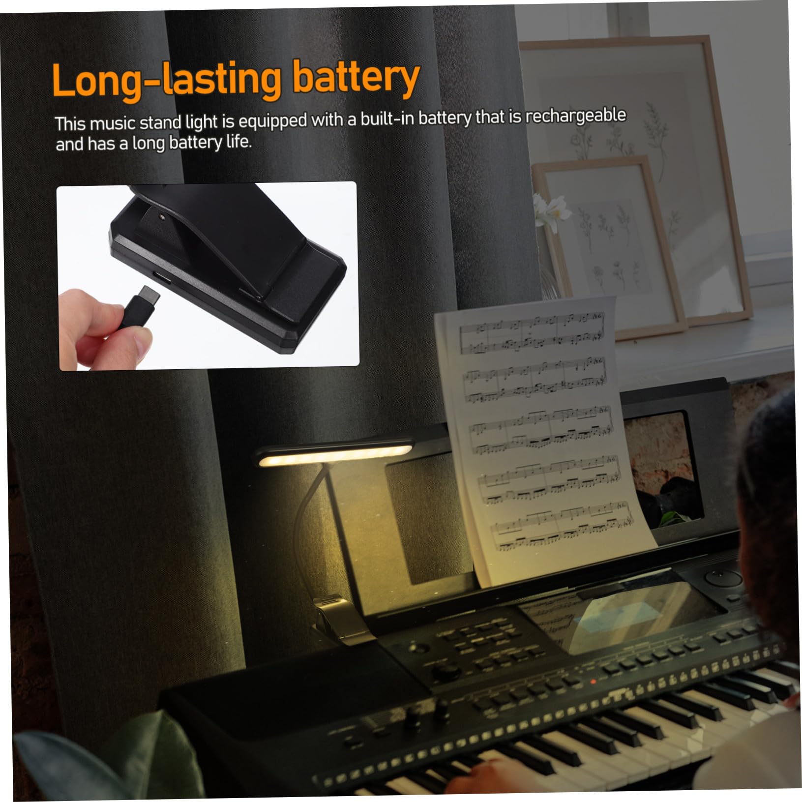 Lámpara de Lectura Recargable 27 Luces LED y Batería de 1000 Mah, Ligera Plástico, Adecuado para Lectura y Uso en Mesita de Noche