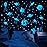 Glow in The Dark Stars for Ceiling, Solar System Wall Stickers for Kids, Planet Wall Decals, Glowing Stars, Space Decor for Boys Room, Galaxy Astronaut Rocket Spacecraft Alien Decoration (Blue)