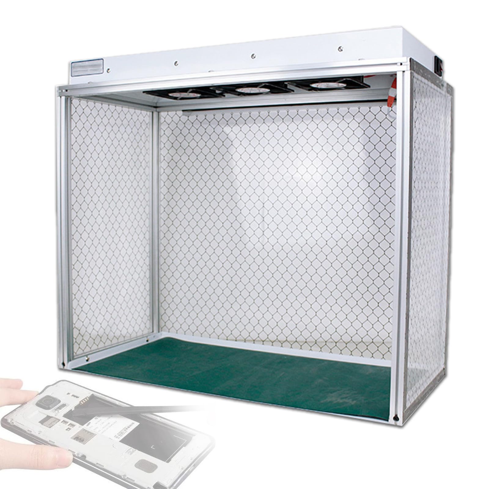 Laminar Flow Cabinet – HEPA-Filter-Reinigungsbank für Telefonreparatur und Labor – 66 x 30,5 x 50,8 cm Arbeitsbereich