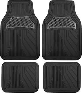 All Weather Trim to Fits Rubber Car Mats Full Sets Car Accessories Waterproof Automotive Floor Mats Universal Fits Sliver