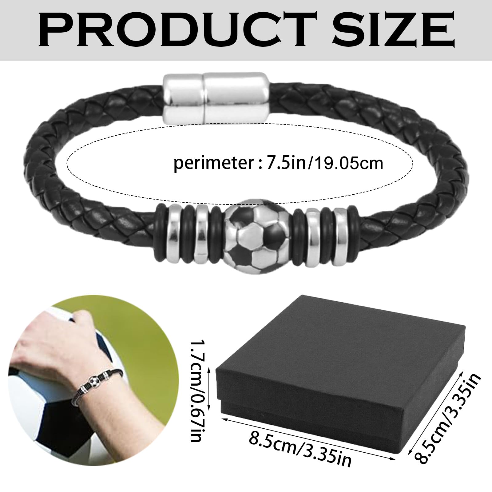 Futbol Pulsera de Regalos Regalos Futbol Niños Regalos de Futbol para Niños Cumpleaños 8-12 Años Cumpleaños Para Niño Pulsera De Fútbol Regalos Chico Originales Jovenes Navidad Regalos Unisex