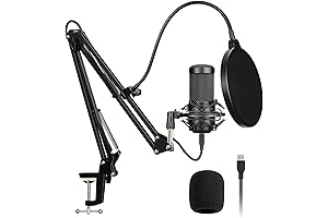 Studio Recording Microphone: BM-800 Condenser Microphone for PC and Podcast Recording