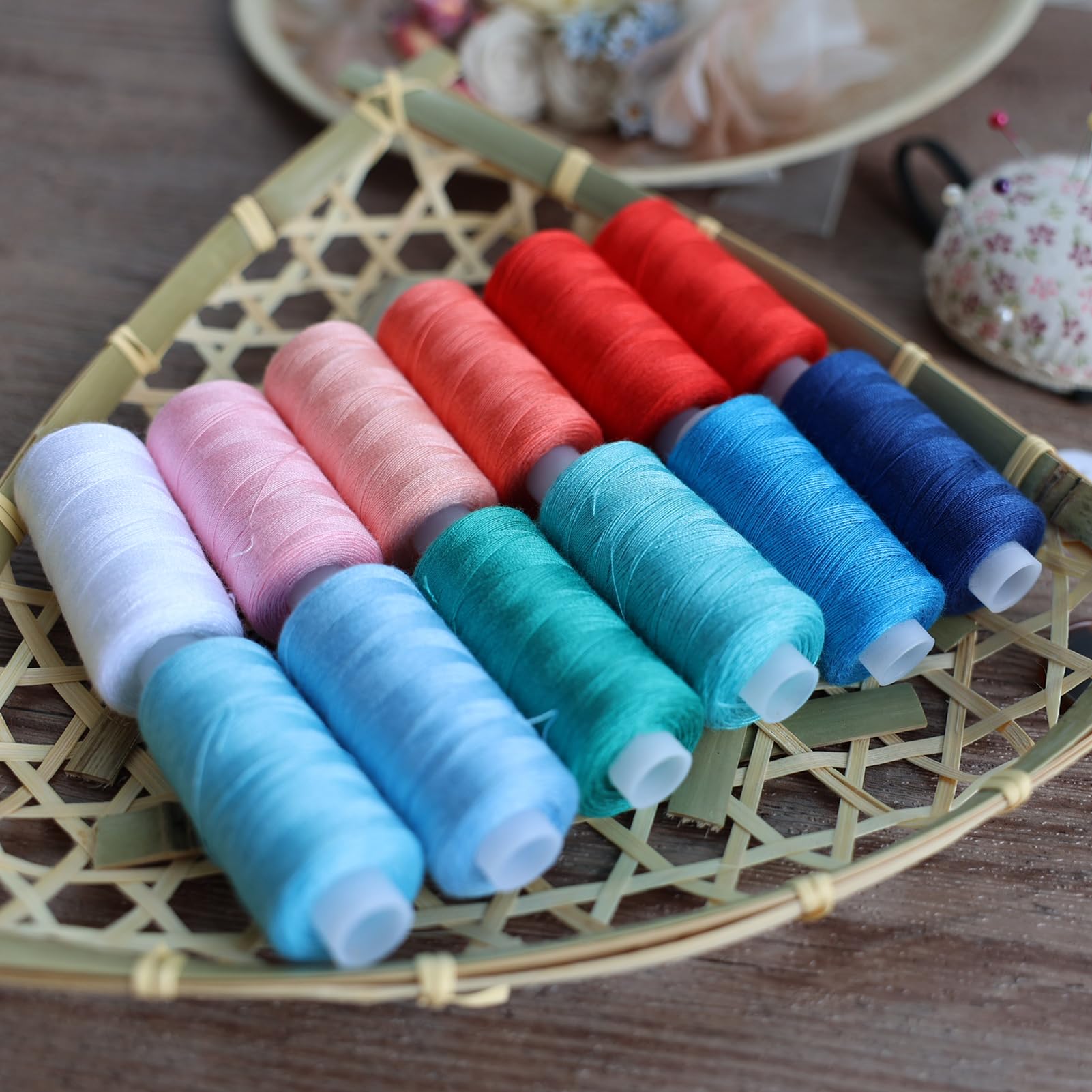 36 Color Sewing Thread Kit - Bobbins Included -4
