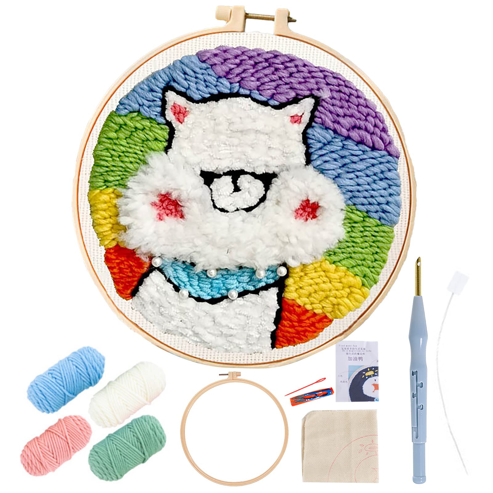 Amazon | クロスすてっち刺繍キット ニードルパンチ 刺繍 キット 