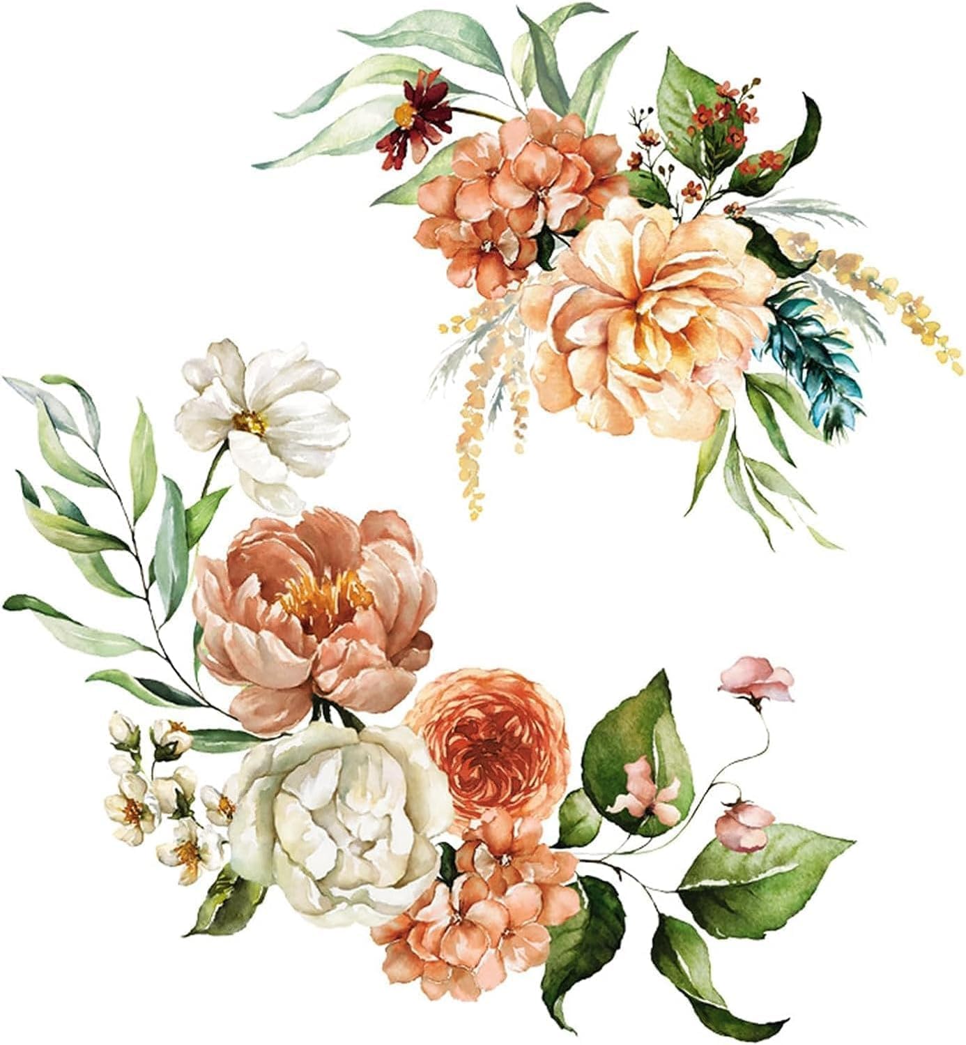 Toilet Sticker Self-Adhesive Waterproof Bathroom Toilet Seat Lid Cover Decals Stickers Floral Sticker for Home Bathroom Decor Toilet Lid and Tank Covers Accessories